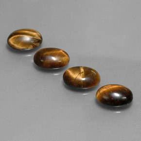 カラットの天然ゴールドブラウンTiger's Eye（8.7×6.7 mm・オーバルカット）