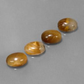 7.27カラットの天然ウォームブラウンTiger's Eye（9×7 mm・オーバルカット）