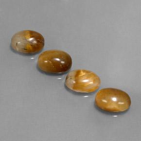 7.27カラットの天然ウォームブラウンTiger's Eye（9×7 mm・オーバルカット）