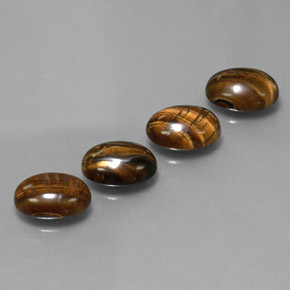 カラットの天然ゴールドブラウンTiger's Eye（8.7×6.7 mm・オーバルカット）