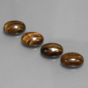 カラットの天然ゴールドブラウンTiger's Eye（8.7×6.7 mm・オーバルカット）
