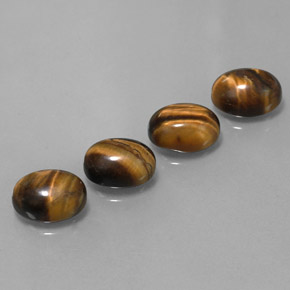 8.36カラットの天然ゴールドブラウンTiger's Eye（9×7 mm・オーバルカット）