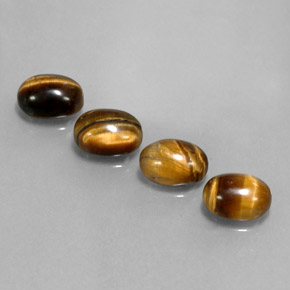 カラットの天然ゴールドブラウンTiger's Eye（8×6 mm・オーバルカット）