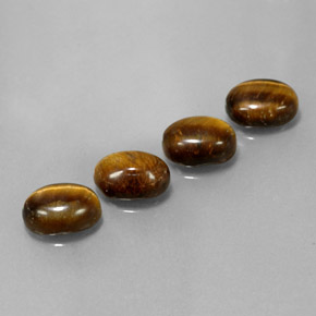 6.65カラットの天然ゴールドブラウンTiger's Eye（8.8×6.8 mm・オーバルカット）