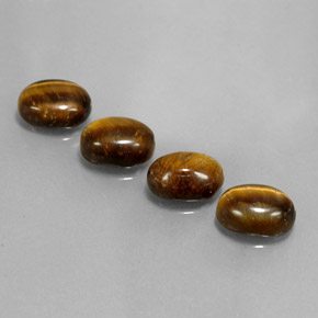 6.65カラットの天然ゴールドブラウンTiger's Eye（8.8×6.8 mm・オーバルカット）