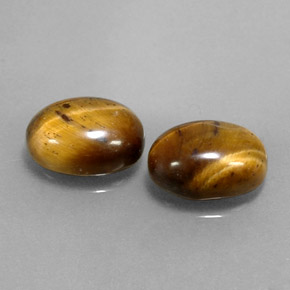 カラットの天然ゴールドブラウンTiger's Eye（9×7.1 mm・オーバルカット）