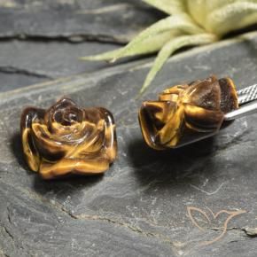 Shop natural 24.29ct ミディアム薄いブラウン タイガーズアイ gems, フラワーカット, from タイ at GemSelect. In stock, global shipping!