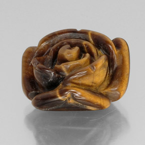 12.46カラットの天然ゴールドブラウンタイガーズアイ、ファンシーシェイプ、オペーク