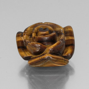 11.66カラットの天然ゴールドブラウンTiger's Eye（15.4×15.4 mm・ファンシーシェイプ）