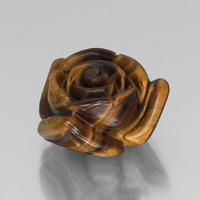 13.31カラットの天然ゴールドブラウンTiger's Eye（16.2×15.6 mm・ファンシーシェイプ）