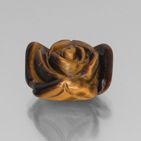 9.94カラットの天然ゴールドブラウンTiger's Eye（15.2×14.7 mm・ファンシーシェイプ）