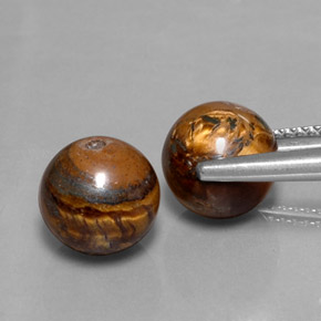 カラットの天然ゴールドブラウンTiger's Eye（8.32 mm・球体 / ボール）