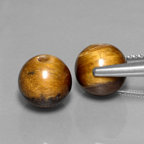カラットの天然ゴールドブラウンTiger's Eye（8.33 mm・球体 / ボール）