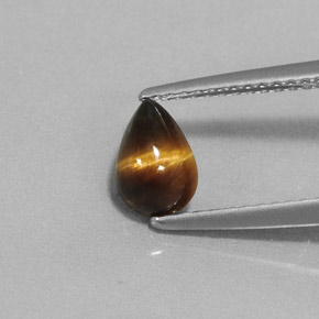 0.70カラットの天然ゴールドブラウンTiger's Eye（7.2×5 mm・洋梨の形）