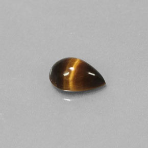 0.70カラットの天然ゴールドブラウンTiger's Eye（7.2×5 mm・洋梨の形）