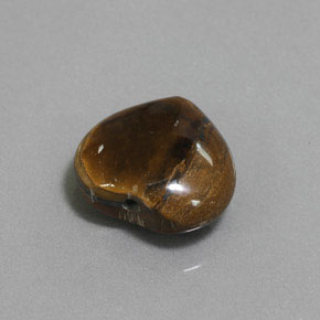 9.47カラットの天然ゴールドブラウンTiger's Eye（14.3×13.1 mm・ハート型）