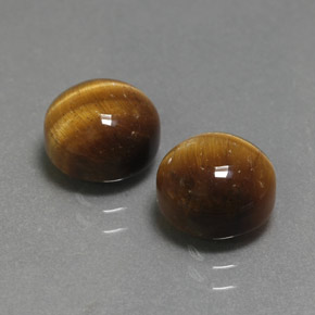 カラットの天然ゴールドブラウンTiger's Eye（7.98 mm・ラウンドカット）