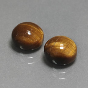 カラットの天然ゴールドブラウンTiger's Eye（8.00 mm・ラウンドカット）