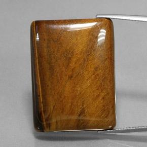 59.06カラットの天然赤みがかったブラウンタイガーズアイ、バゲット、オペーク