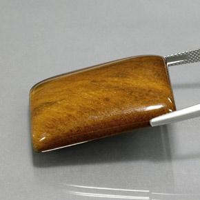 59.06カラットの天然赤みがかったブラウンタイガーズアイ、バゲット、オペーク