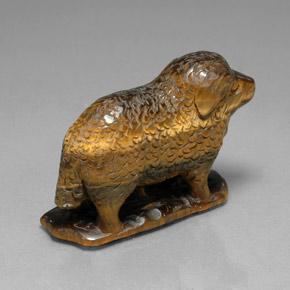 152.45カラットの天然マルチカラータイガーズアイ、ファンシーシェイプ、オペーク