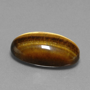 19.73カラットの天然ゴールドブラウンTiger's Eye（23.7×13.6 mm・オーバルカット）