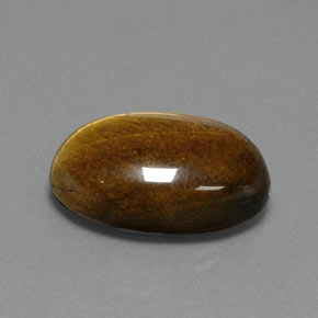 18.74カラットの天然ゴールドブラウンTiger's Eye（21.6×14.4 mm・オーバルカット）