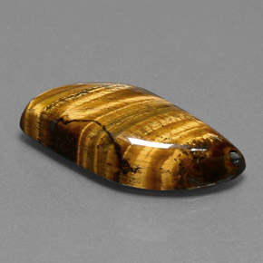 18.41カラットの天然ゴールドブラウンタイガーズアイ、ファンシーシェイプ、オペーク