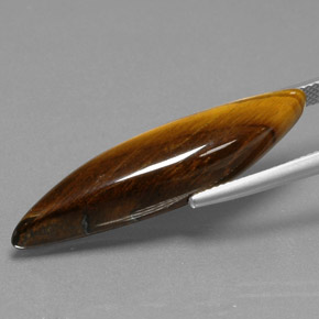 20.07カラットの天然ゴールドブラウンタイガーズアイ、ファンシーシェイプ、オペーク