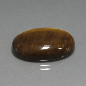20.98カラットの天然ウォームブラウンTiger's Eye（24.8×16.6 mm・オーバルカット）