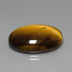 19.59カラットの天然ゴールドブラウンTiger's Eye（24.7×16.6 mm・オーバルカット）