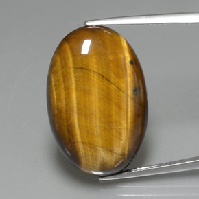 20.74カラットの天然ゴールドブラウンTiger's Eye（24.8×16.6 mm・オーバルカット）