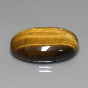 20.74カラットの天然ゴールドブラウンTiger's Eye（24.8×16.6 mm・オーバルカット）