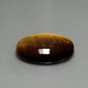 20.21カラットの天然ゴールドブラウンTiger's Eye（24.7×16.7 mm・オーバルカット）