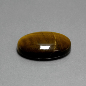 19.87カラットの天然ゴールドブラウンTiger's Eye（24.7×16.6 mm・オーバルカット）