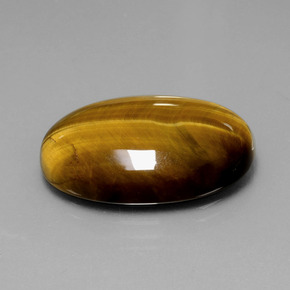 20.54カラットの天然ゴールドブラウンTiger's Eye（24.7×16.6 mm・オーバルカット）