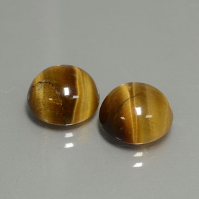 カラットの天然ゴールドブラウンTiger's Eye（10.02 mm・ラウンドカット）