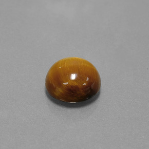 3.69カラットの天然ゴールドブラウンTiger's Eye（10.06 mm・ラウンドカット）