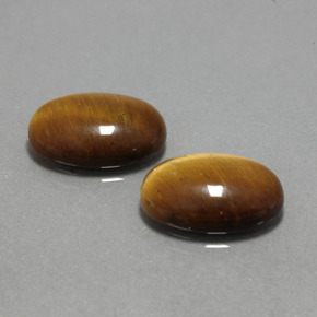 カラットの天然ゴールドブラウンTiger's Eye（14×10 mm・オーバルカット）