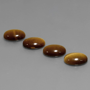 カラットの天然ゴールドブラウンTiger's Eye（14×10 mm・オーバルカット）
