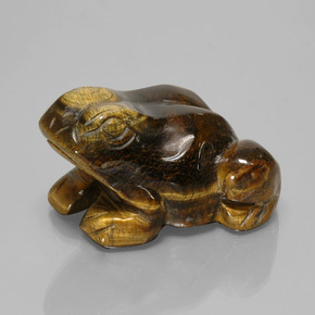284.94カラットの天然ゴールドブラウンTiger's Eye（47.8×39 mm・ファンシーシェイプ）