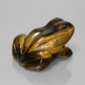 284.94カラットの天然ゴールドブラウンTiger's Eye（47.8×39 mm・ファンシーシェイプ）