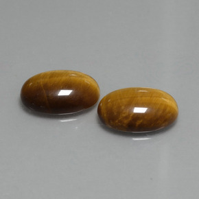 9.08カラットの天然ウォームブラウンTiger's Eye（14×10 mm・オーバルカット）