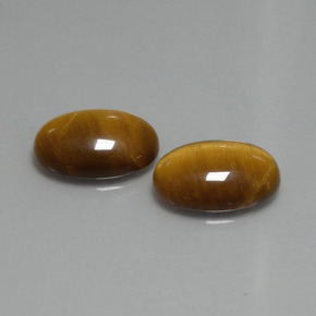 9.04カラットの天然ミディアムブラウンTiger's Eye（14×10 mm・オーバルカット）