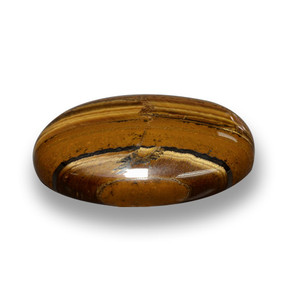 33.59カラットの天然赤みがかった茶Tiger's Eye（28.1×19.6 mm・オーバルカット）