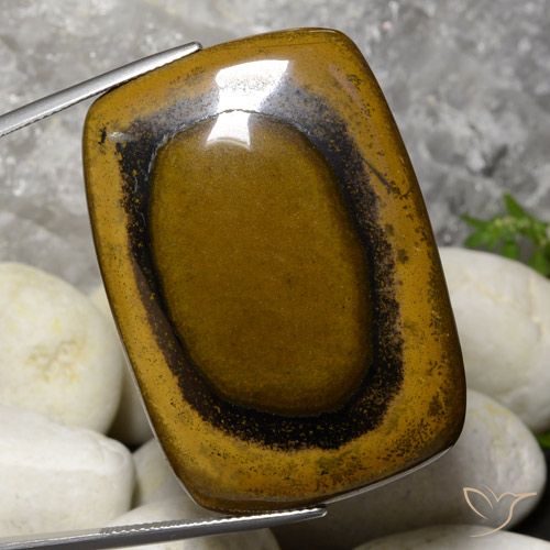 98.03ct 天然 ウォームブラウン タイガーズアイ, クッション, オペーク