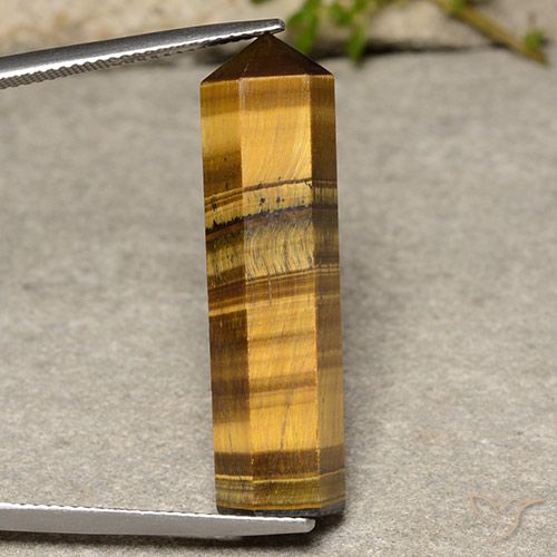 21.63ct 天然 黄色がかったブラウン タイガーズアイ, ファンシー, オペーク
