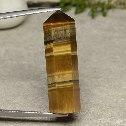 21.18カラットの天然ウォームブラウンタイガーズアイ、ファンシーシェイプ、オペーク