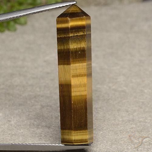 20.28ct 天然 黄色がかったブラウン タイガーズアイ, ファンシー, オペーク