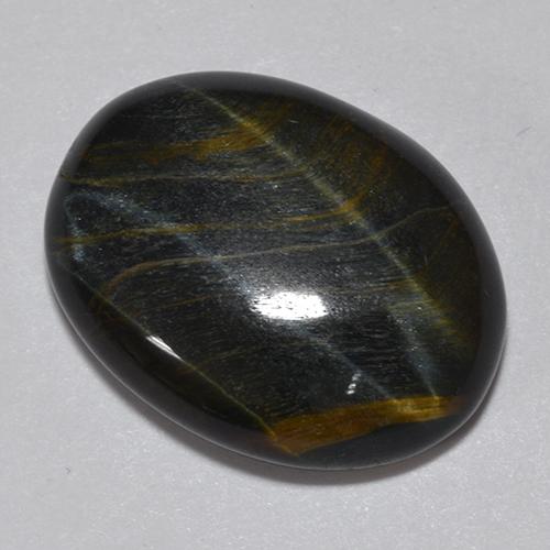 11.75カラットの天然マルチカラーTiger's Eye（18.2×13.9 mm・オーバルカット）
